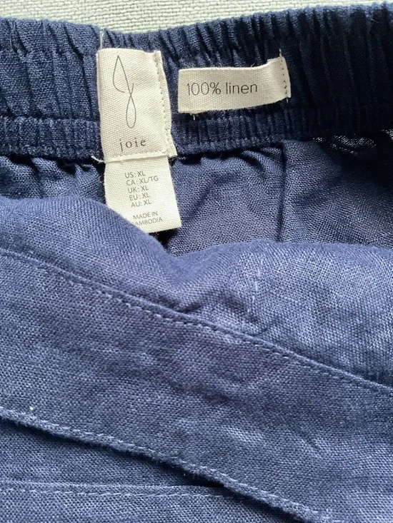 Joie Linen Faux Wrap Skort, Size XL, Navy, NWT - Picture 8 of 11